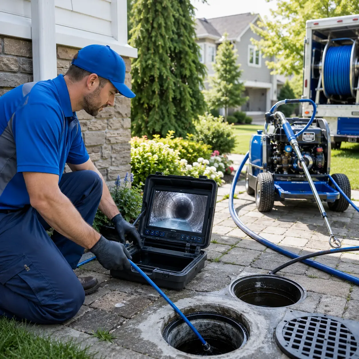 Outdoor drain cleaning professionals serving Crumrod, AR